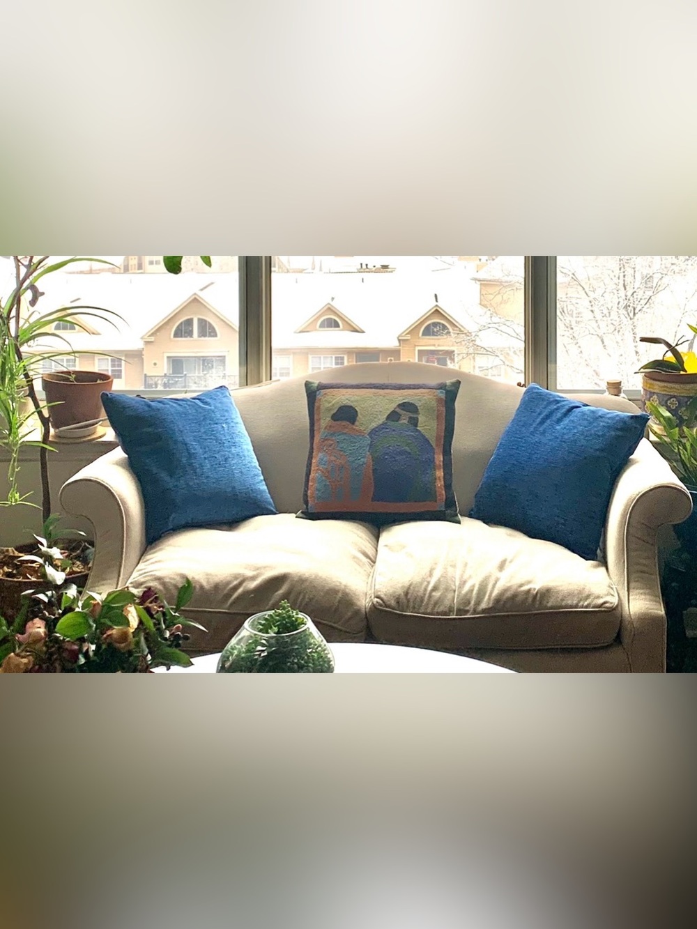 Set of 2 Blue 18” Pillow Covers Brawarm Brand Velvety